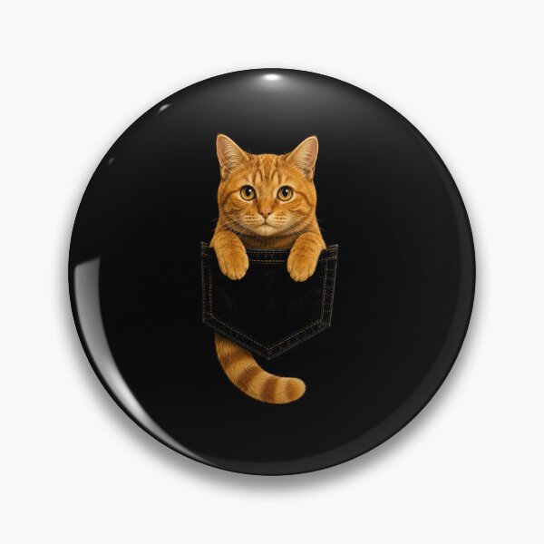 Item preview, Realistic Ginger Cat in Pocket Cute Orange Tabby Pet Lover Design designed and sold by MiALopezArt.