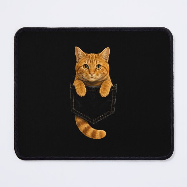 Item preview, Realistic Ginger Cat in Pocket Cute Orange Tabby Pet Lover Design designed and sold by MiALopezArt.