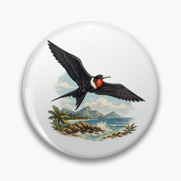 Item preview, Frigate gliding over the tropical coast designed and sold by Daily Quirk.