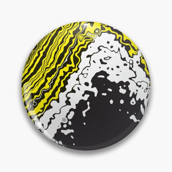 Item preview, Retro Pop Abstract Ocean Waves in Monochrome and Yellow  designed and sold by cremedecolor.