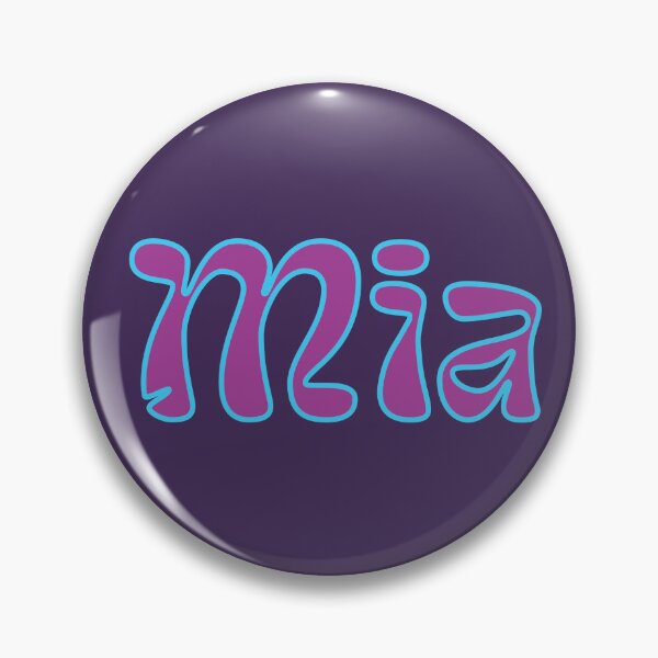 Artikelvorschau, Mia Namens-Retro-Design – Lila + Blau entworfen und verkauft von aligchi.