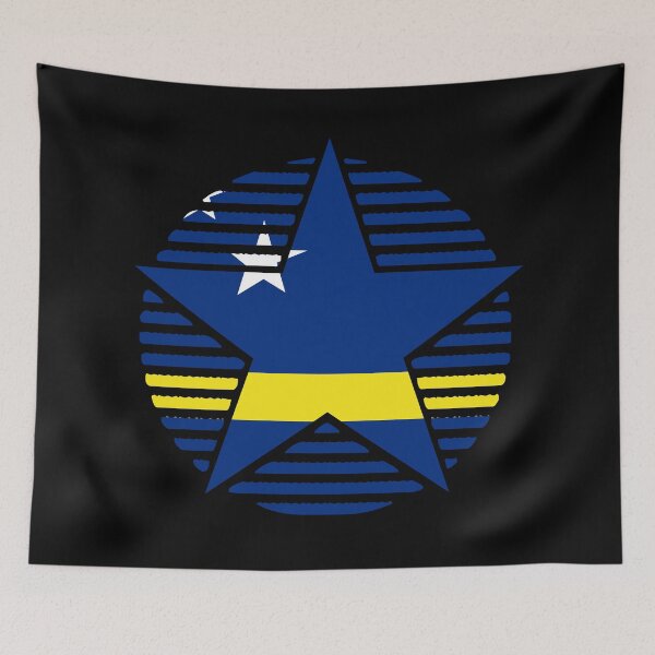 Aperçu de l'œuvre Drapeau rétro de Curaçao Star CW créée et vendue par shitpostee.