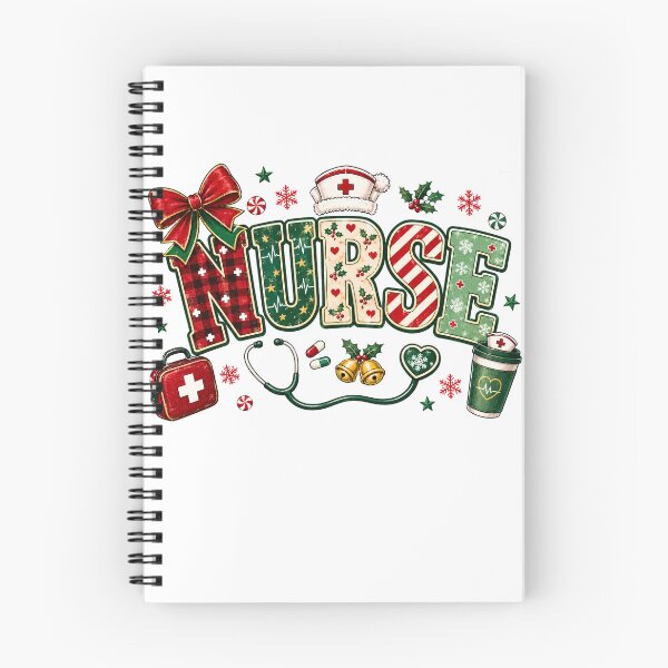 Item preview, Retro Christmas Nurse Festive Typography designed and sold by DYAFLK.