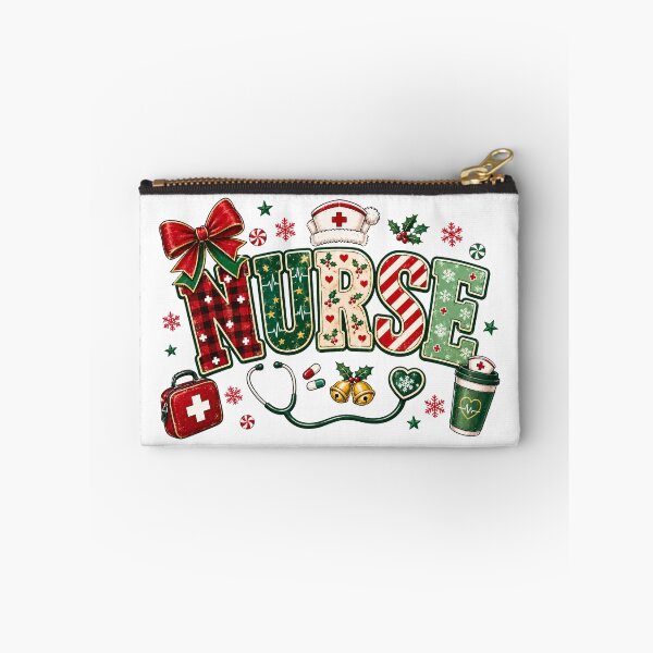 Item preview, Retro Christmas Nurse Festive Typography designed and sold by DYAFLK.