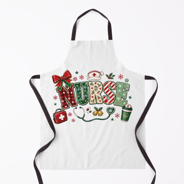 Item preview, Retro Christmas Nurse Festive Typography designed and sold by DYAFLK.