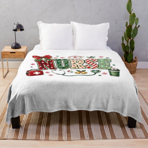 Item preview, Retro Christmas Nurse Festive Typography designed and sold by DYAFLK.
