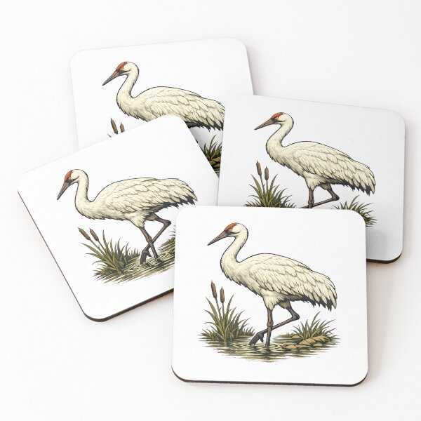 Item preview, White crane walking through the swamp designed and sold by Daily Quirk.