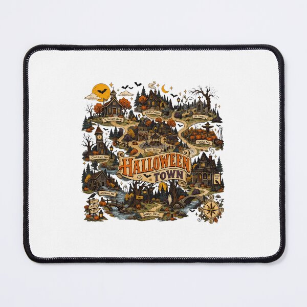 Item preview, Halloween Town Map Spooky Vintage designed and sold by NicoleBen49806.
