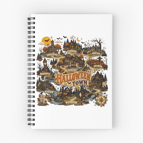 Item preview, Halloween Town Map Spooky Vintage  designed and sold by NicoleBen49806.