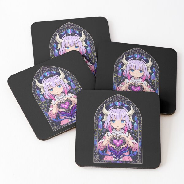 Item preview, Kanna Kamui Miss Kobayashi Dragon Maid Heart Stained Glass designed and sold by mildaclairmo.