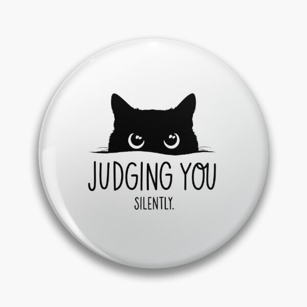 Item preview, Funny Black Cat Judging You Silently Sarcastic Cat Lover Quote designed and sold by MiALopezArt.