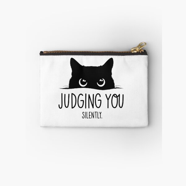 Item preview, Funny Black Cat Judging You Silently Sarcastic Cat Lover Quote designed and sold by MiALopezArt.