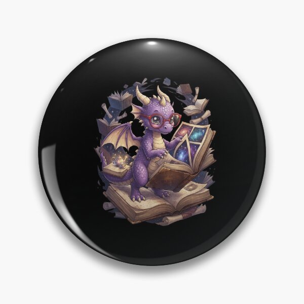 Item preview, Cute Purple Dragon Reading Books Fantasy Book Lover Design designed and sold by Ostericaimusa.