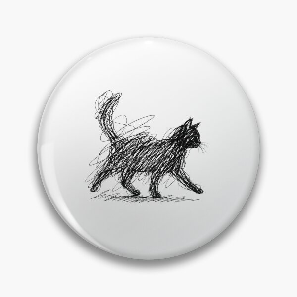 Item preview, Abstract Scribble Cat Sketch Minimalist Artistic Feline Design designed and sold by MiALopezArt.