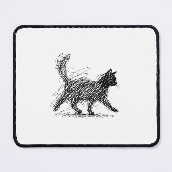 Item preview, Abstract Scribble Cat Sketch Minimalist Artistic Feline Design designed and sold by MiALopezArt.