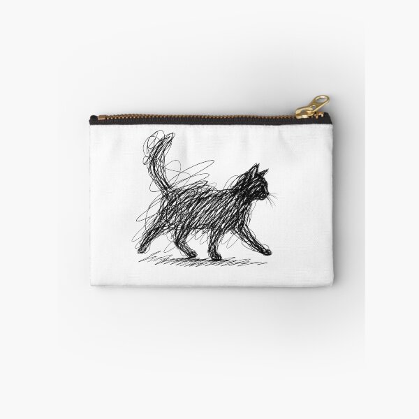 Item preview, Abstract Scribble Cat Sketch Minimalist Artistic Feline Design designed and sold by MiALopezArt.