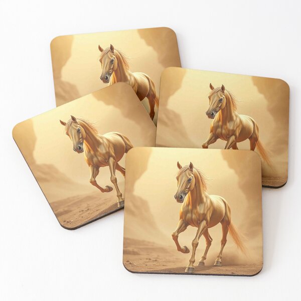 Item preview, Golden Desert Stallion – Majestic Running Horse in Sunlit Canyon designed and sold by MFMart.