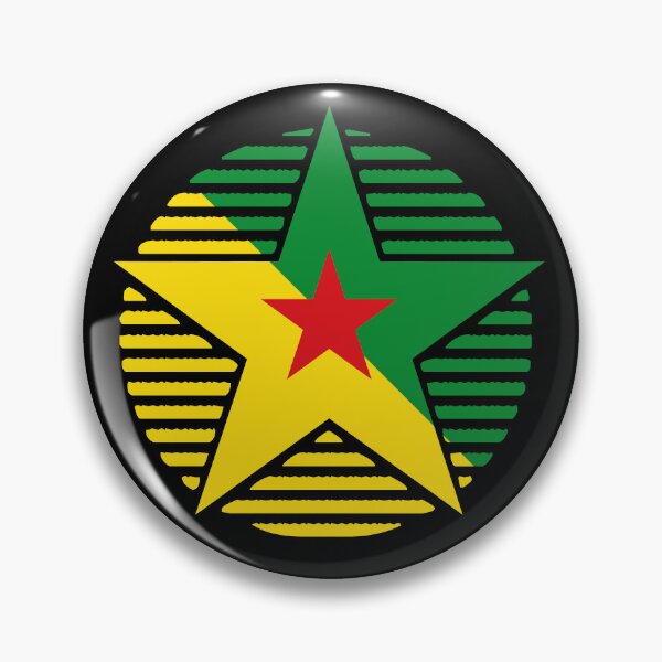 Item preview, Retro French Guiana Flag Star GF designed and sold by shitpostee.