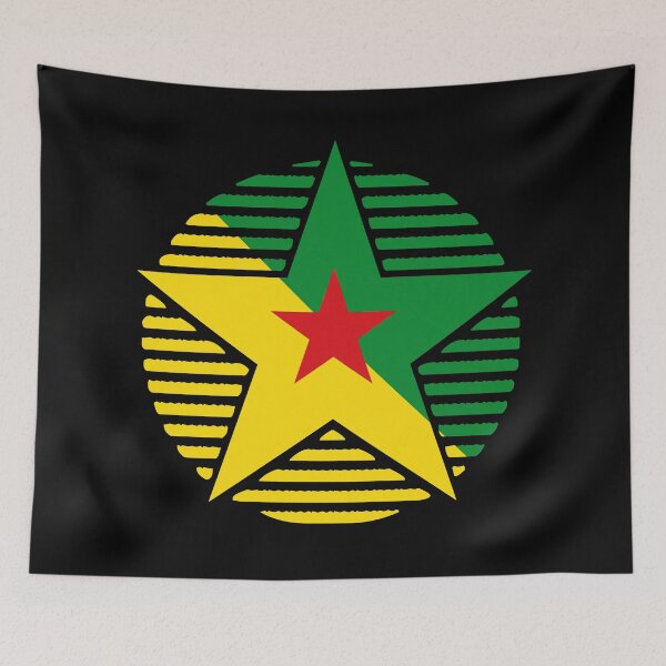 Item preview, Retro French Guiana Flag Star GF designed and sold by shitpostee.