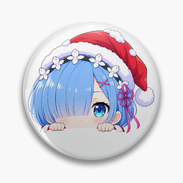 Item preview, Rem Christmas Peeking Santa Chibi designed and sold by mildaclairmo.