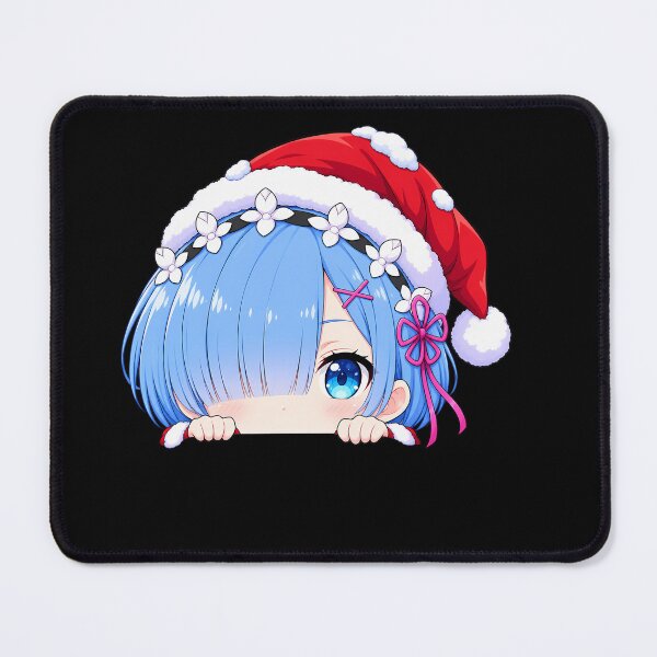 Item preview, Rem Christmas Peeking Santa Chibi designed and sold by mildaclairmo.