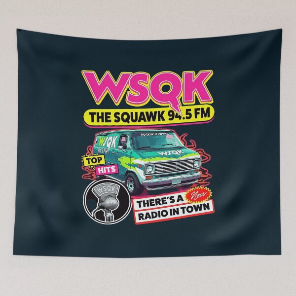 Item preview, WSQK The Squawk 94.5 Radio Van Design designed and sold by AlemaArtPrint.