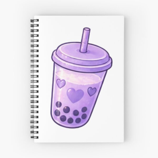Item preview, Cute Purple Boba Tea with Hearts designed and sold by Kiralemon.