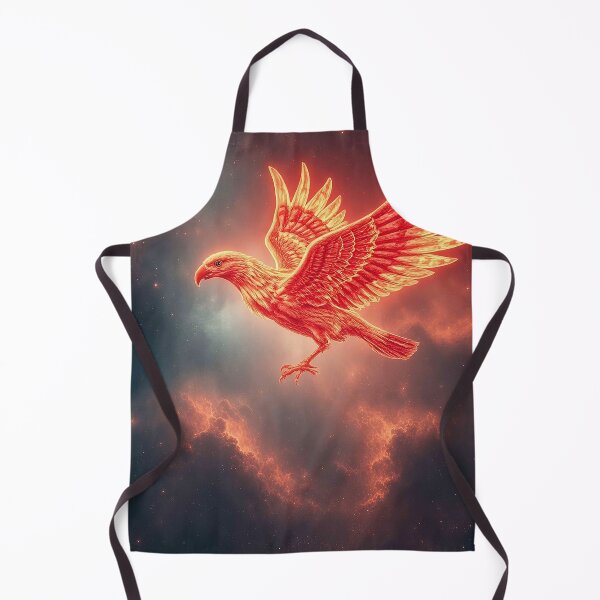 Item preview, Fiery Cosmic Phoenix – Glowing Red Eagle Soaring Through Nebula designed and sold by MFMart.
