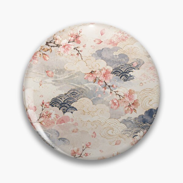 Item preview, Japanese Sakura Cherry Blossom Floral Pattern designed and sold by ShivCraftStudio.