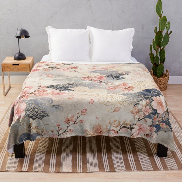 Item preview, Japanese Sakura Cherry Blossom Floral Pattern designed and sold by ShivCraftStudio.
