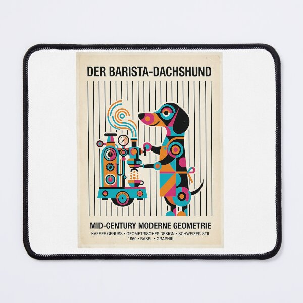 Item preview, Dachshund Barista designed and sold by PictoVibe.