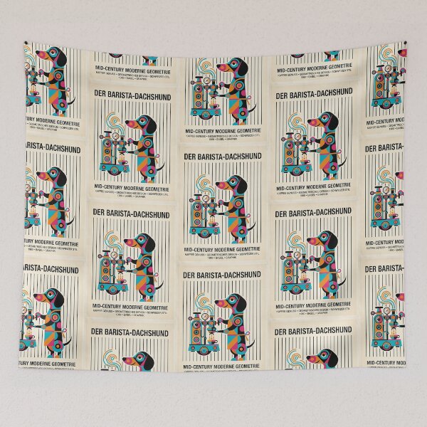 Item preview, Dachshund Barista designed and sold by PictoVibe.