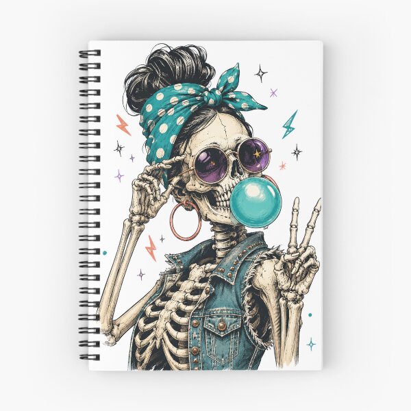 Item preview, Cool Retro Skeleton Blowing Bubblegum Peace Sign designed and sold by DYAFLK.