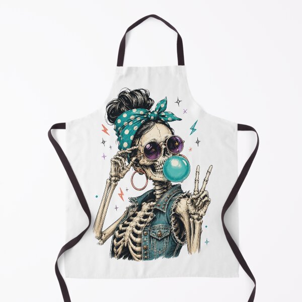 Item preview, Cool Retro Skeleton Blowing Bubblegum Peace Sign designed and sold by DYAFLK.