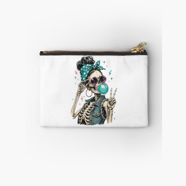 Item preview, Cool Retro Skeleton Blowing Bubblegum Peace Sign designed and sold by DYAFLK.