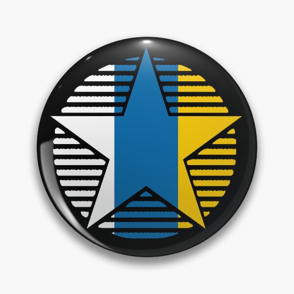 Item preview, Retro Canary Islands Flag Star IC designed and sold by shitpostee.