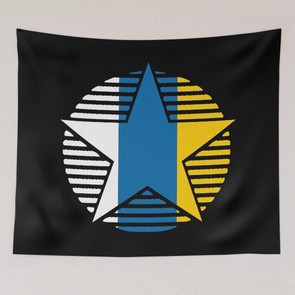 Item preview, Retro Canary Islands Flag Star IC designed and sold by shitpostee.