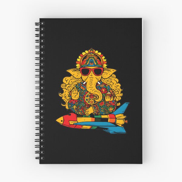 Item preview, Cool Elephant Blessing Pose on Space Rocket Psychedelic Cosmic Pop Art designed and sold by PANNARUK THAILAND.