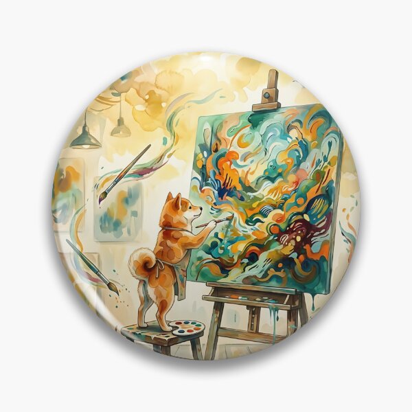 Item preview, Shiba Inu Painter designed and sold by PictoVibe.