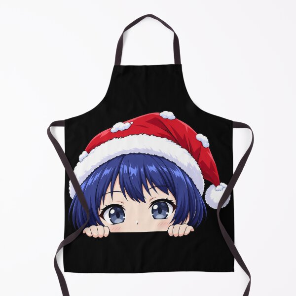 Item preview, Aina Yoshiwara Grand Blue Christmas Peeking Santa Hat designed and sold by mildaclairmo.