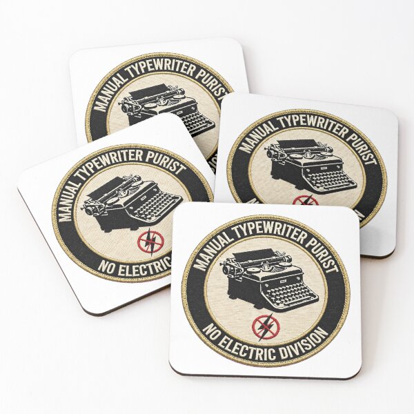 Item preview, Manual Typewriter Purist No Electric Division Badge designed and sold by VYBE DARK Studio.