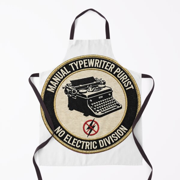 Item preview, Manual Typewriter Purist No Electric Division Badge designed and sold by LunaGlow Studio.