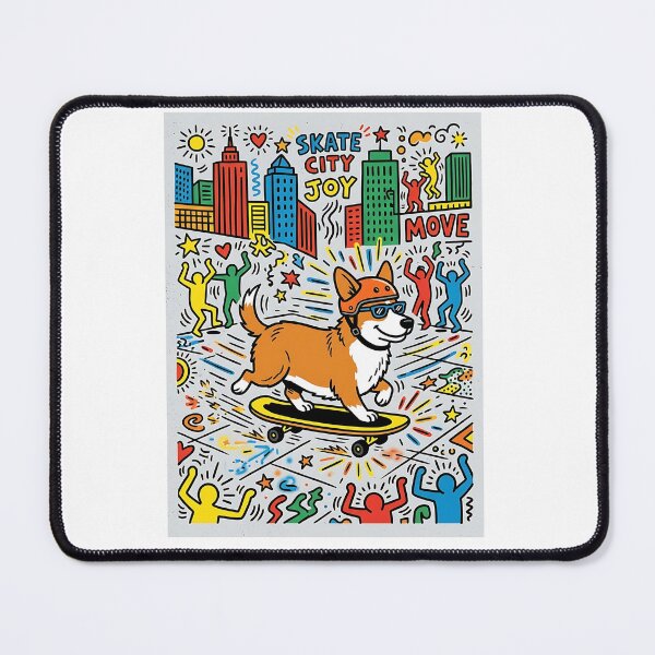 Item preview, Corgi Skateboarder designed and sold by PictoVibe.