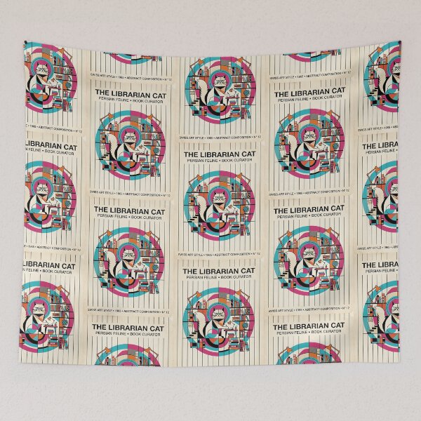 Item preview, Persian Cat Librarian designed and sold by PictoVibe.