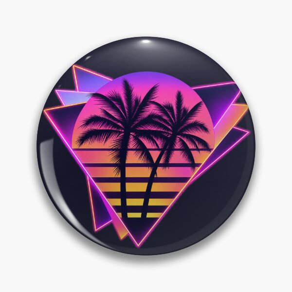 Item preview, 80s Retro Miami Neon Vaporwave Aesthetic Sunset Beach Palm Tree designed and sold by amos20111.