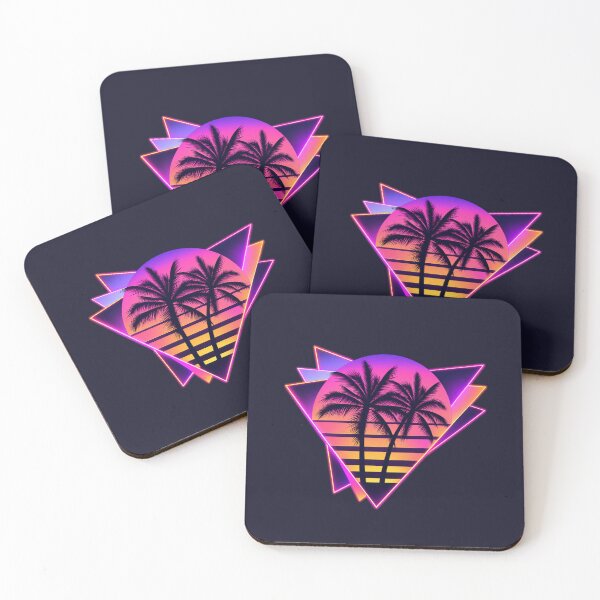 Item preview, 80s Retro Miami Neon Vaporwave Aesthetic Sunset Beach Palm Tree designed and sold by amos20111.