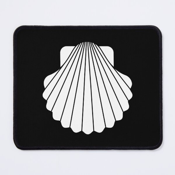 Item preview, White Scallop Seashell Beach Graphic designed and sold by pattern-archive.