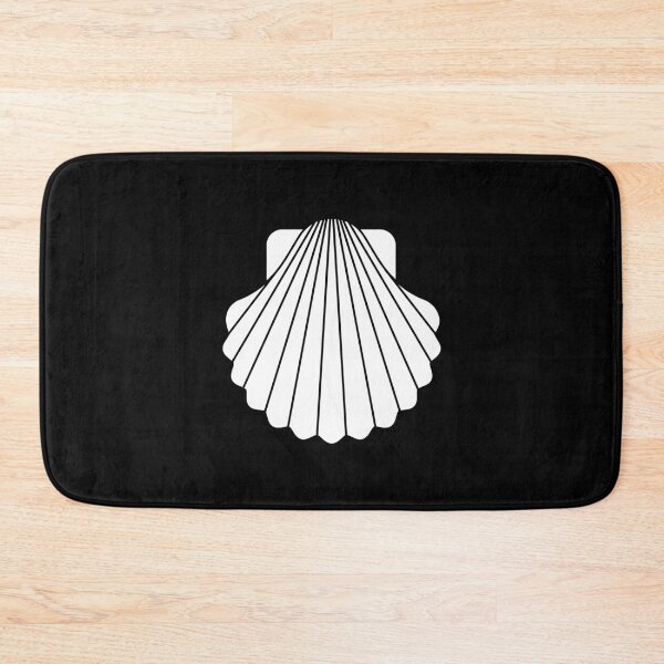 Item preview, White Scallop Seashell Beach Graphic designed and sold by pattern-archive.