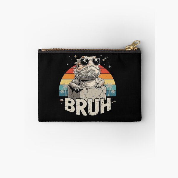 Item preview, BRUH Funny Bearded Dragon Retro Sunset Reptile Design designed and sold by Ostericaimusa.