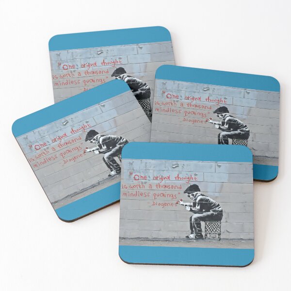 Item preview, Banksy One Original Thought Graffiti Street Art designed and sold by SampleRoulette.